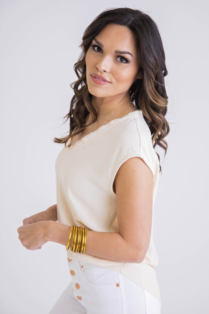 Karlie Solid Scoop Sleeveless Top