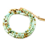 Lizou Short Stone Necklace Opal
