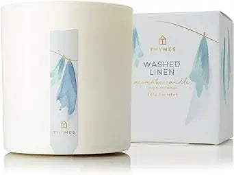 Thymes Washed Linen Poured Candle