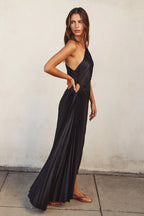 Dress Forum - Satin One Shoulder Asymmetrical Pleated Dress