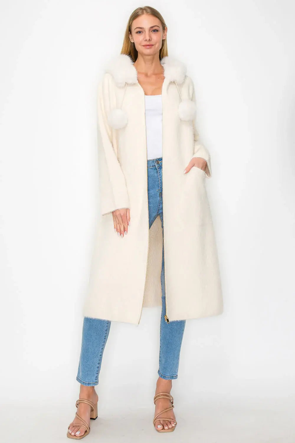 Joh Suraya Knitted Brushed Coat