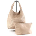 Pretty Persuasions Woven Hobo Bag with Cosmetic Pouch