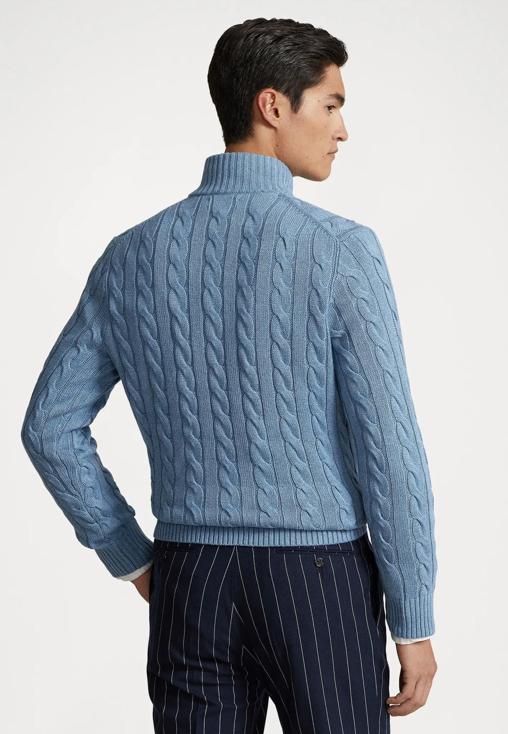 PRL  Cotton Cable Knit Quarter Zip Sweater