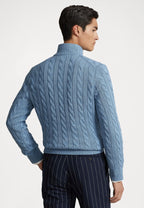PRL  Cotton Cable Knit Quarter Zip Sweater