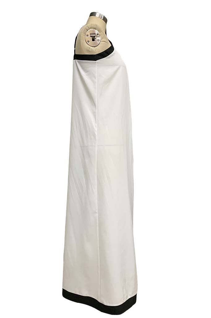 Fleurworld - Sleeveless Contrast Maxi Dress