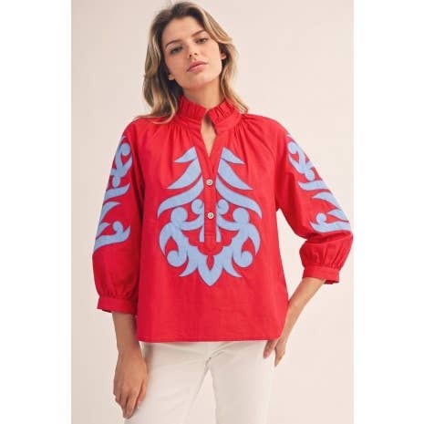 Style USA  Baroque applique detail top