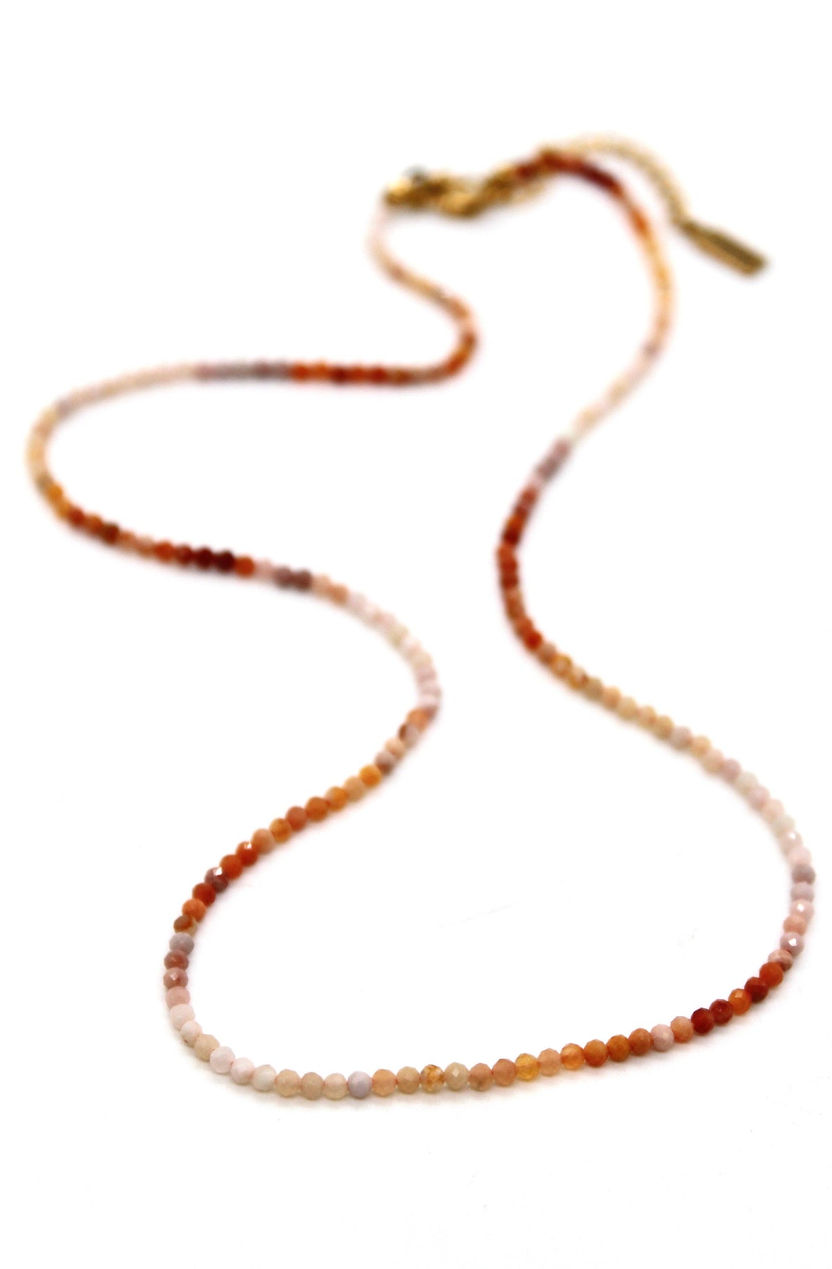 Lizou Short Gradient Stone Necklace Gradient
