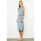 THML - Suede Zipper Skirt
