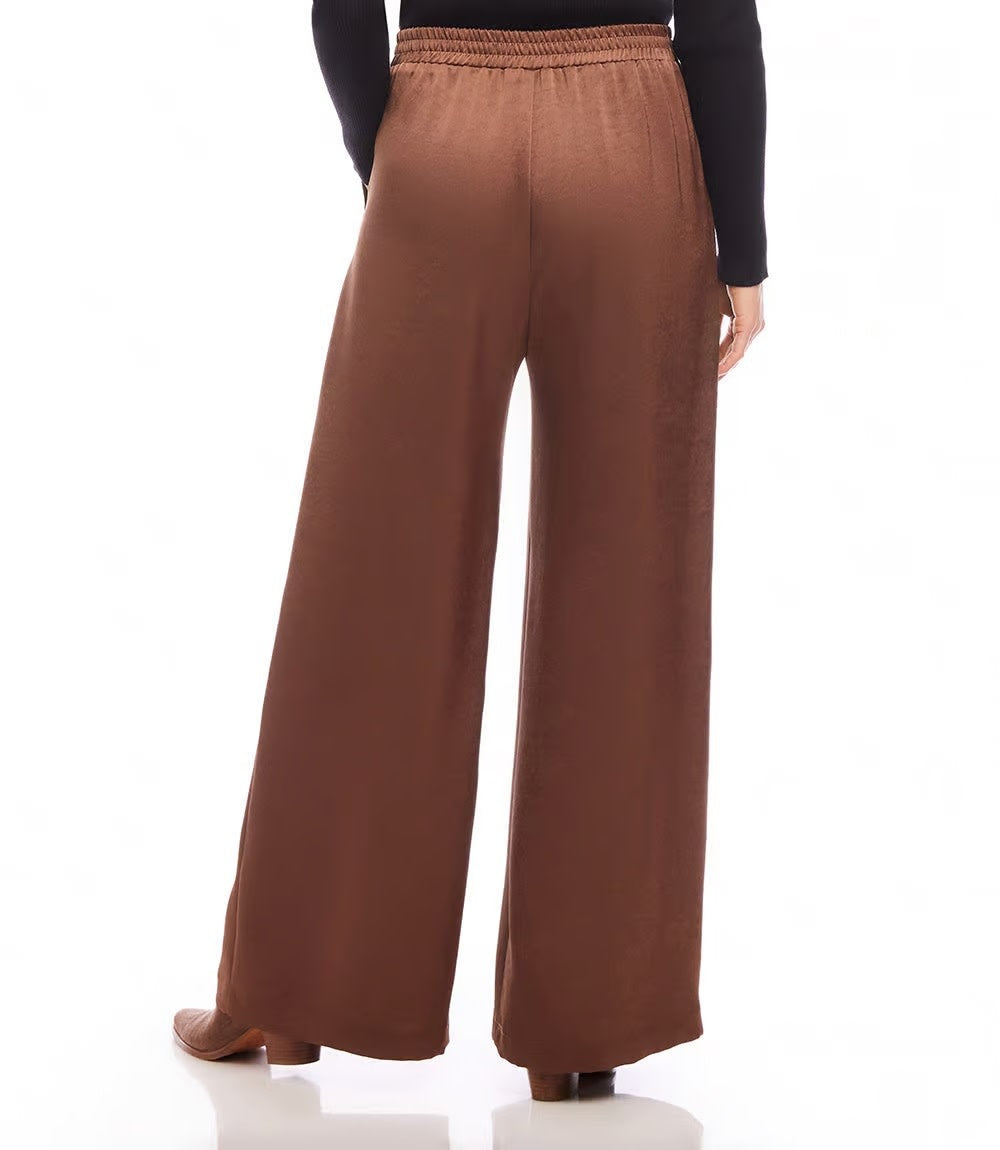 Karen Kane Wide Leg Satin Pants