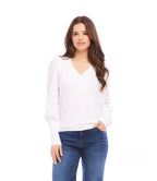 Karen Kane V-Neck Bishop Sleeve Top