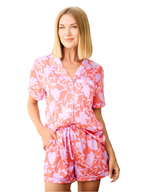 Mary Square Satin Charlotte Shorts Set