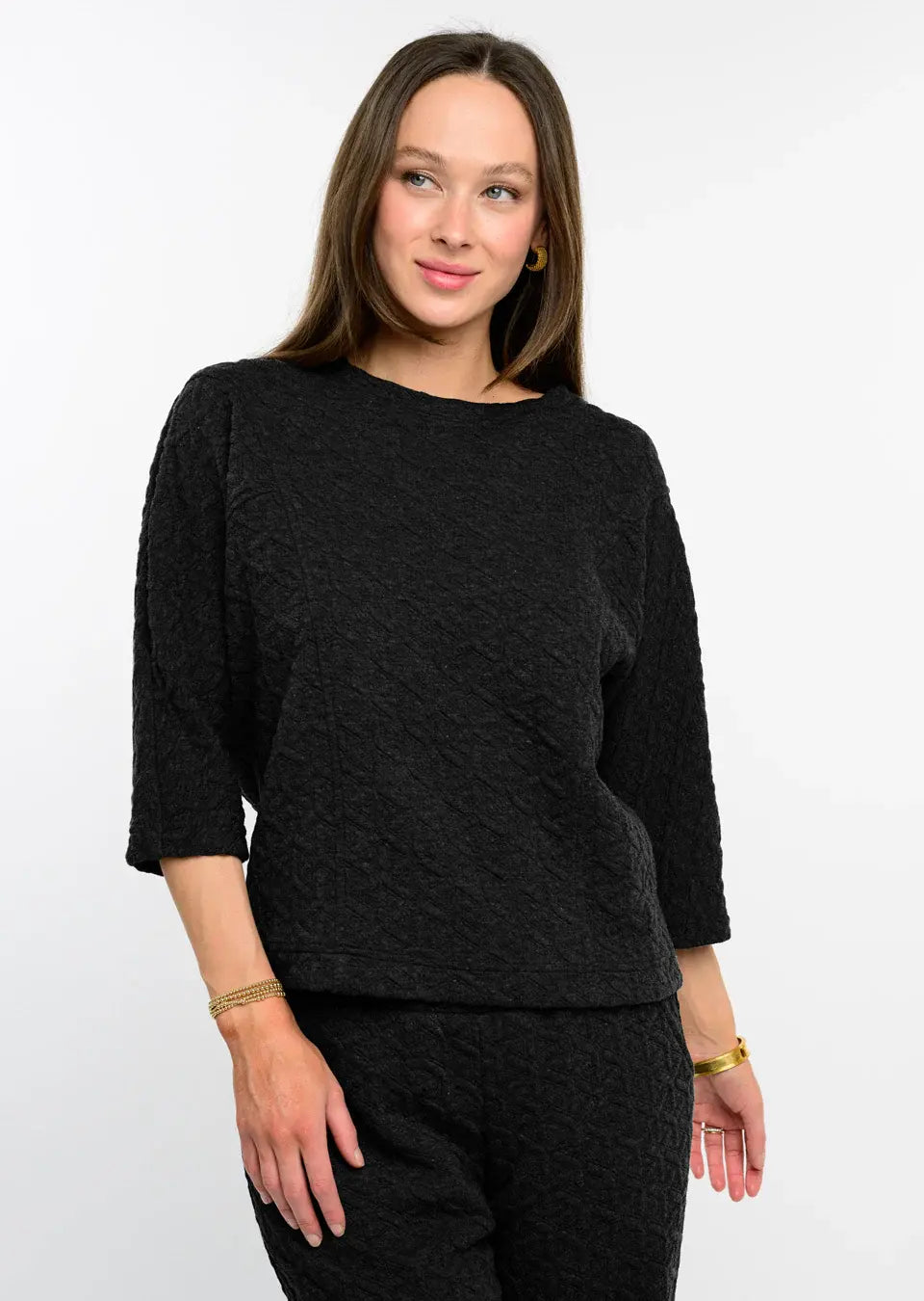 Uncle Frank Quilted Knit Top