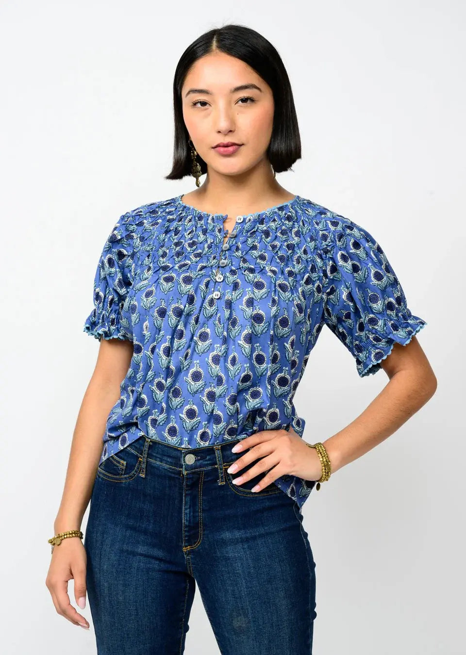 Ivy Jane Smocked Neck Top