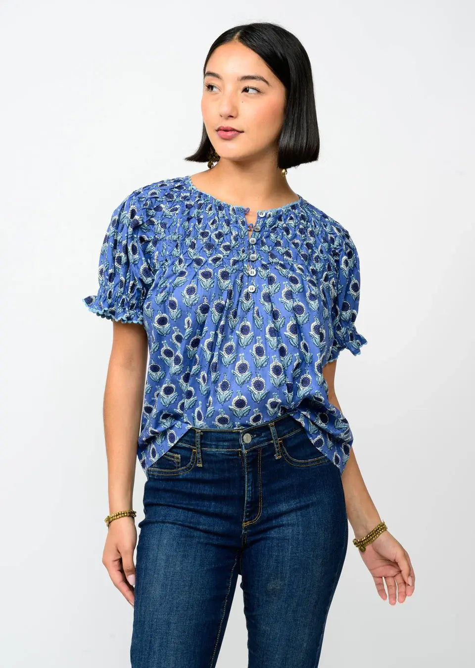 Ivy Jane Smocked Neck Top
