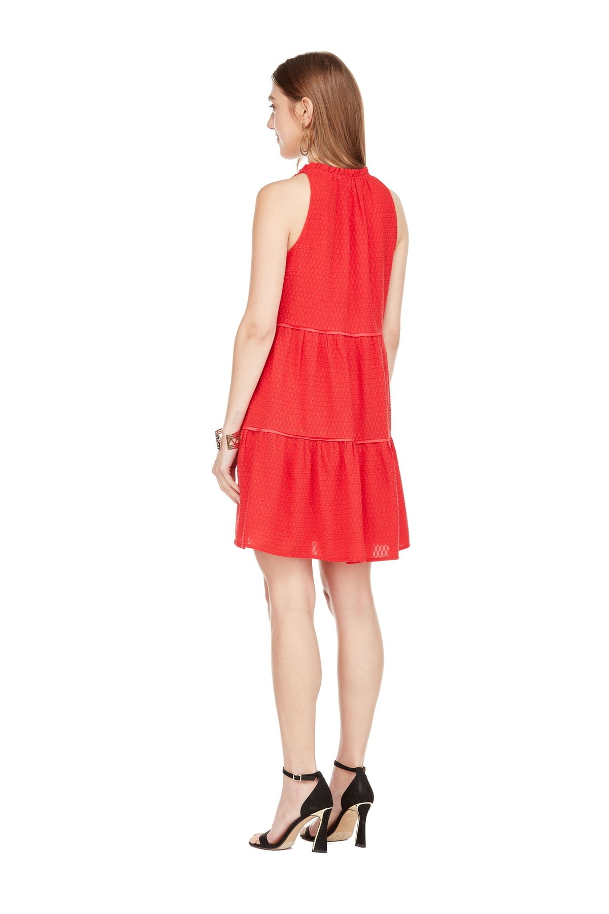Joy Joy Trim Tier Halter Dress