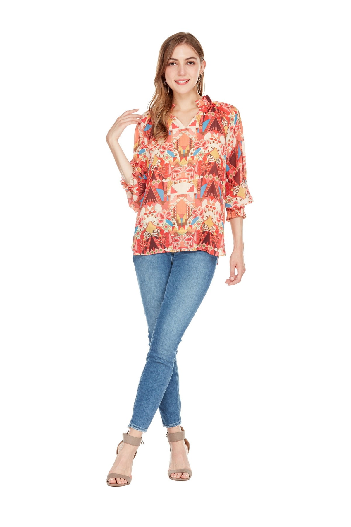 Jade Melody Tam Cinched Sleeve Top