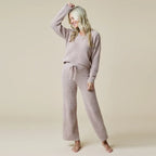 Softies Solid Marshmallow V-Neck Lounge Set