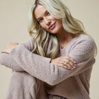 Softies Solid Marshmallow V-Neck Lounge Set