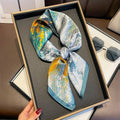 UZ Wholesale Store  Thin Printed Mulberry Silk Square Scarf