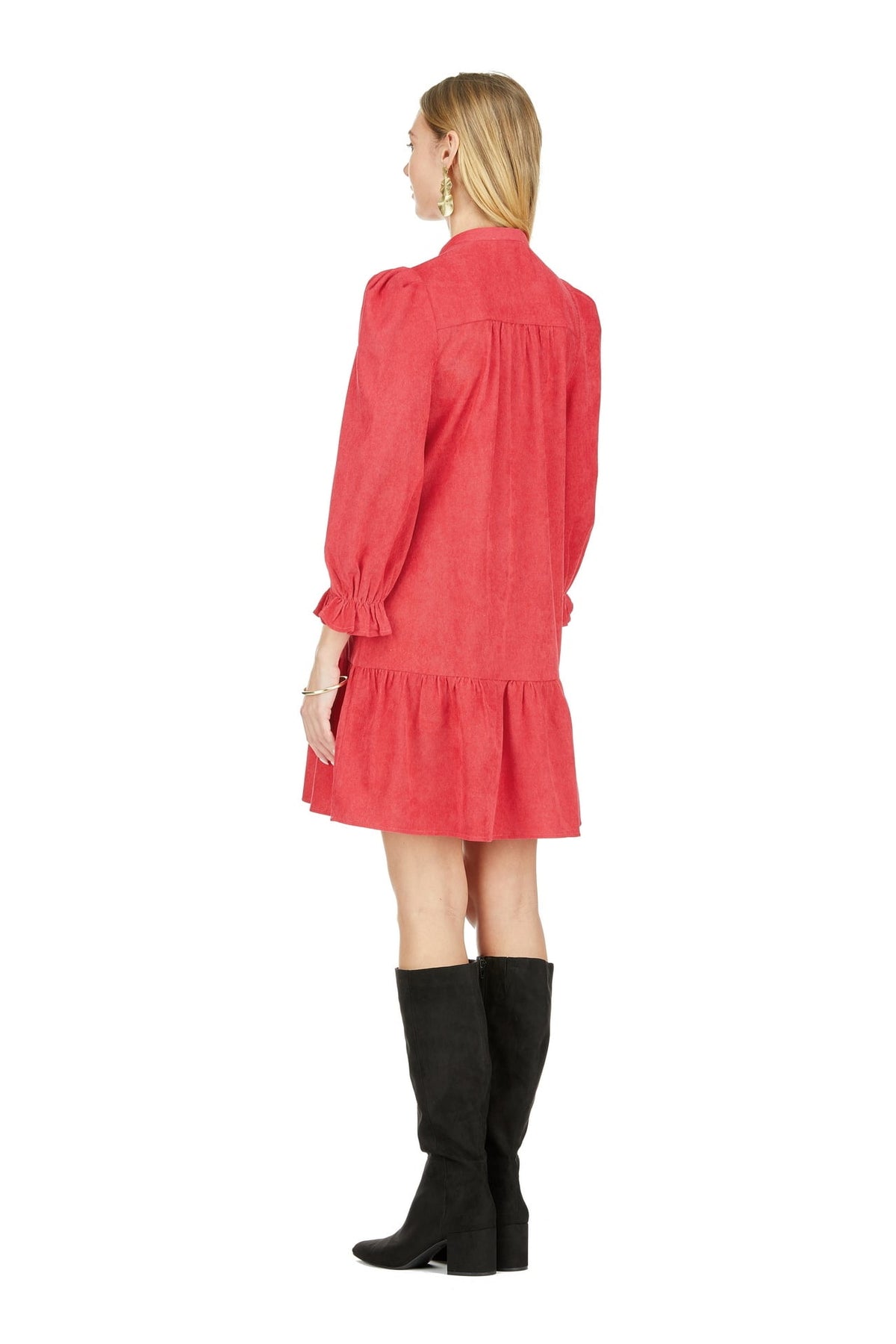 Joy Joy Corduroy Flounce Dress
