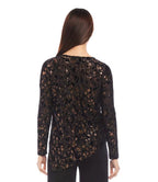 Karen Kane Velvet Burnout Asymmetric Top