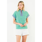 THML - Short Sleeve Gingham Patterned Top