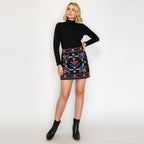 LoveWednesday  Midnight Garden Mini Skirt