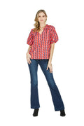 Jade Melody Tam Peasant Top 2