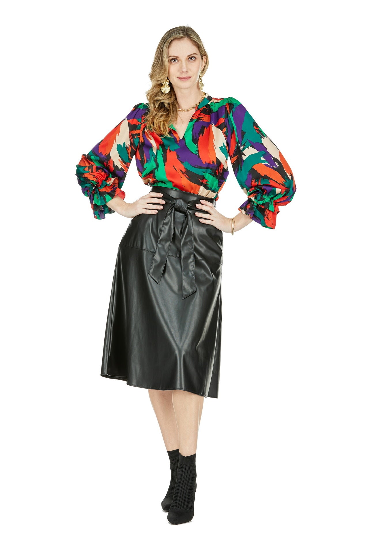 Jade Melody Tam Ruffles Sleeve Top