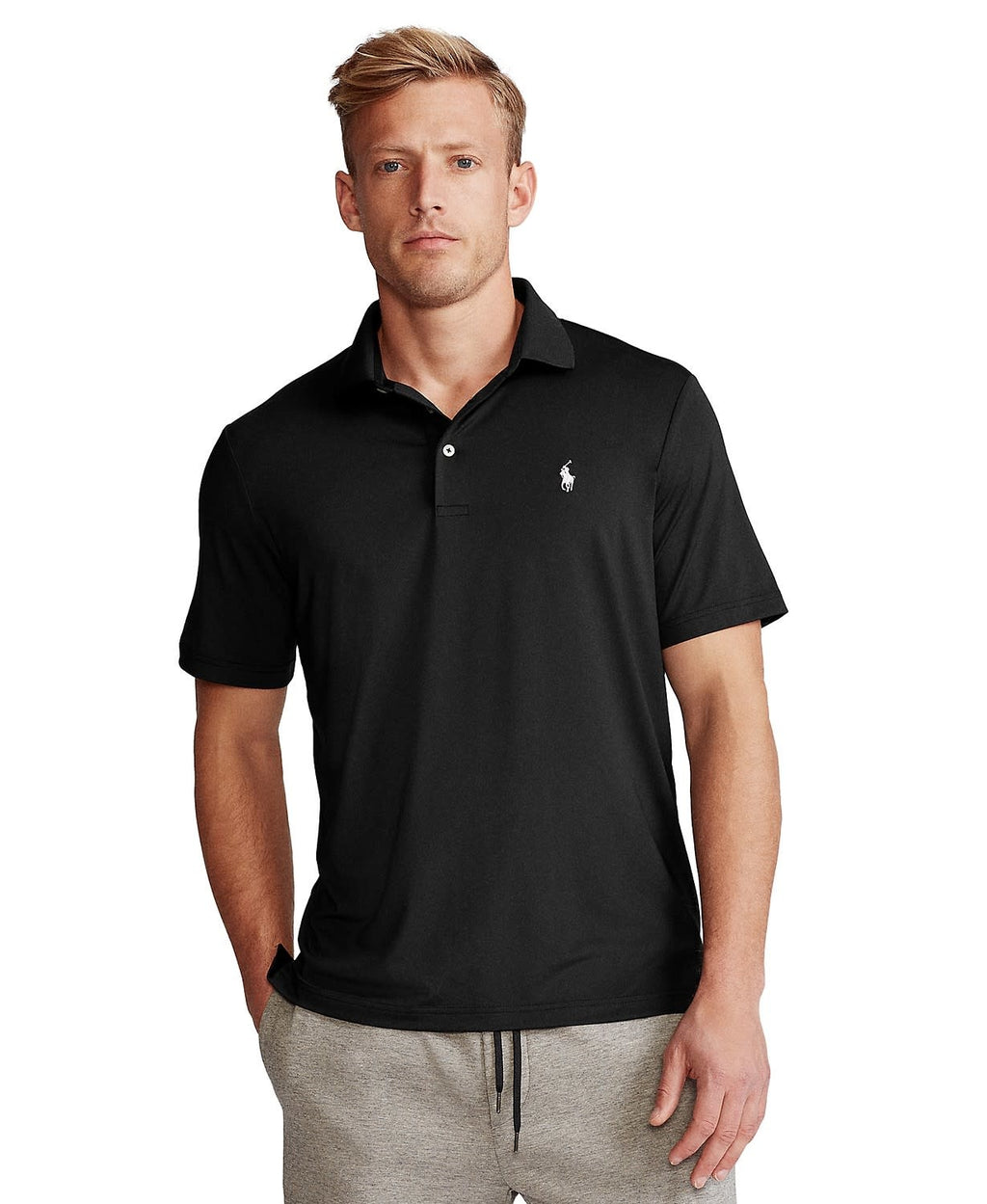 Polo Classic Fit Jersey Performance Polo Knit Shirt