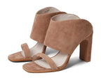 42 Gold Linx Slide Sandal - Chic Open-Toe Heeled Sandal