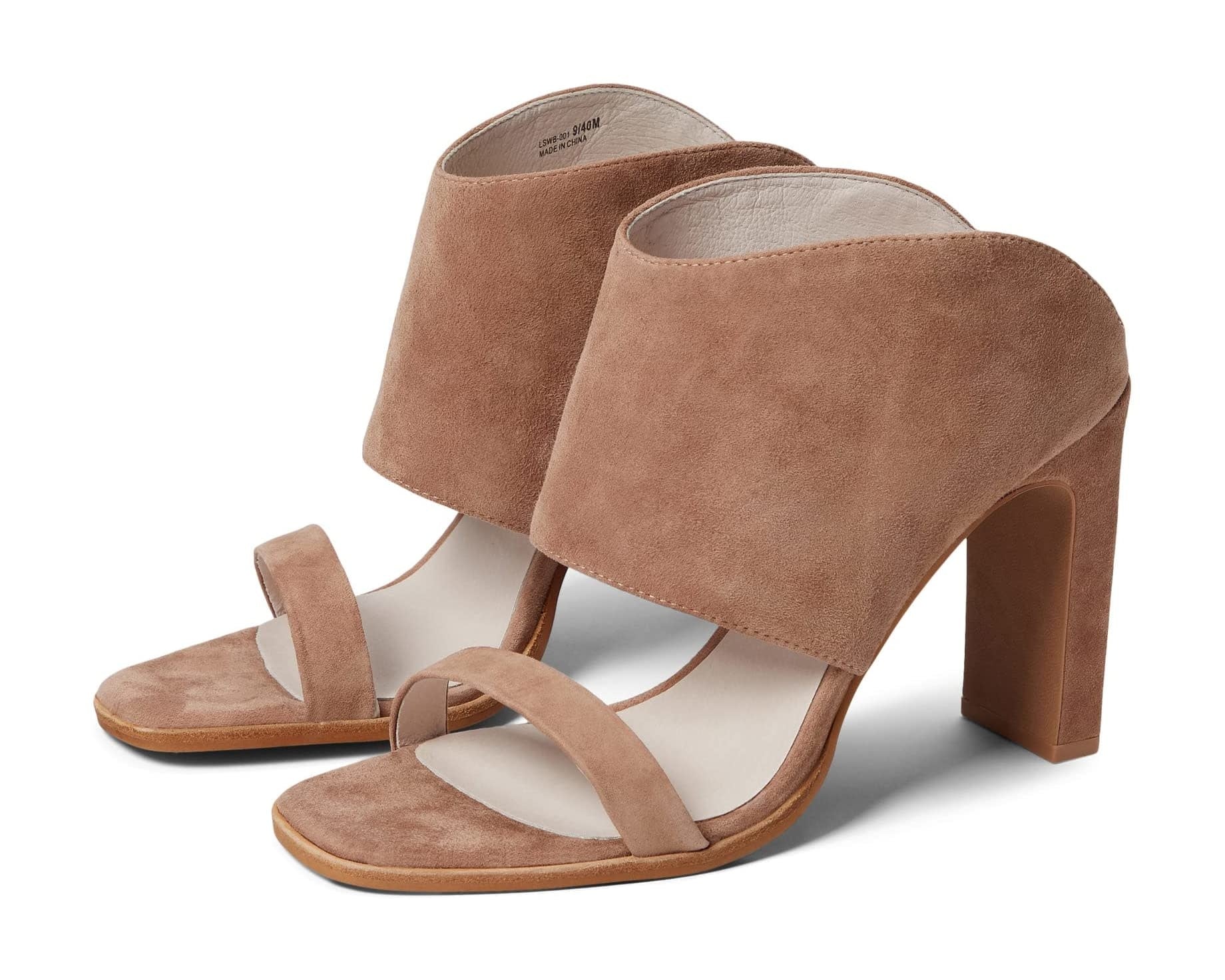 42 Gold Linx Slide Sandal - Chic Open-Toe Heeled Sandal