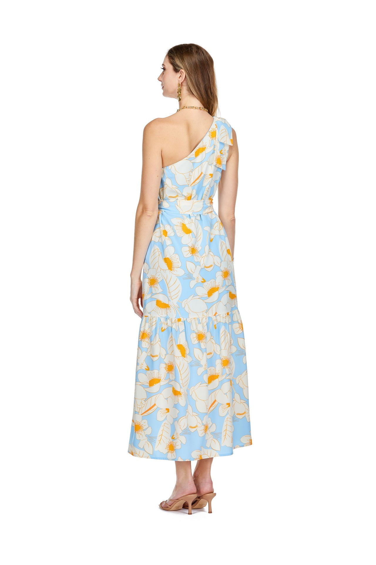 Jade Melody Tam One Shoulder Bow Maxi Dress