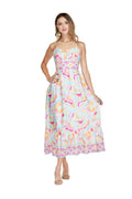 Joy Joy Ruched Tiered Maxi Sundress
