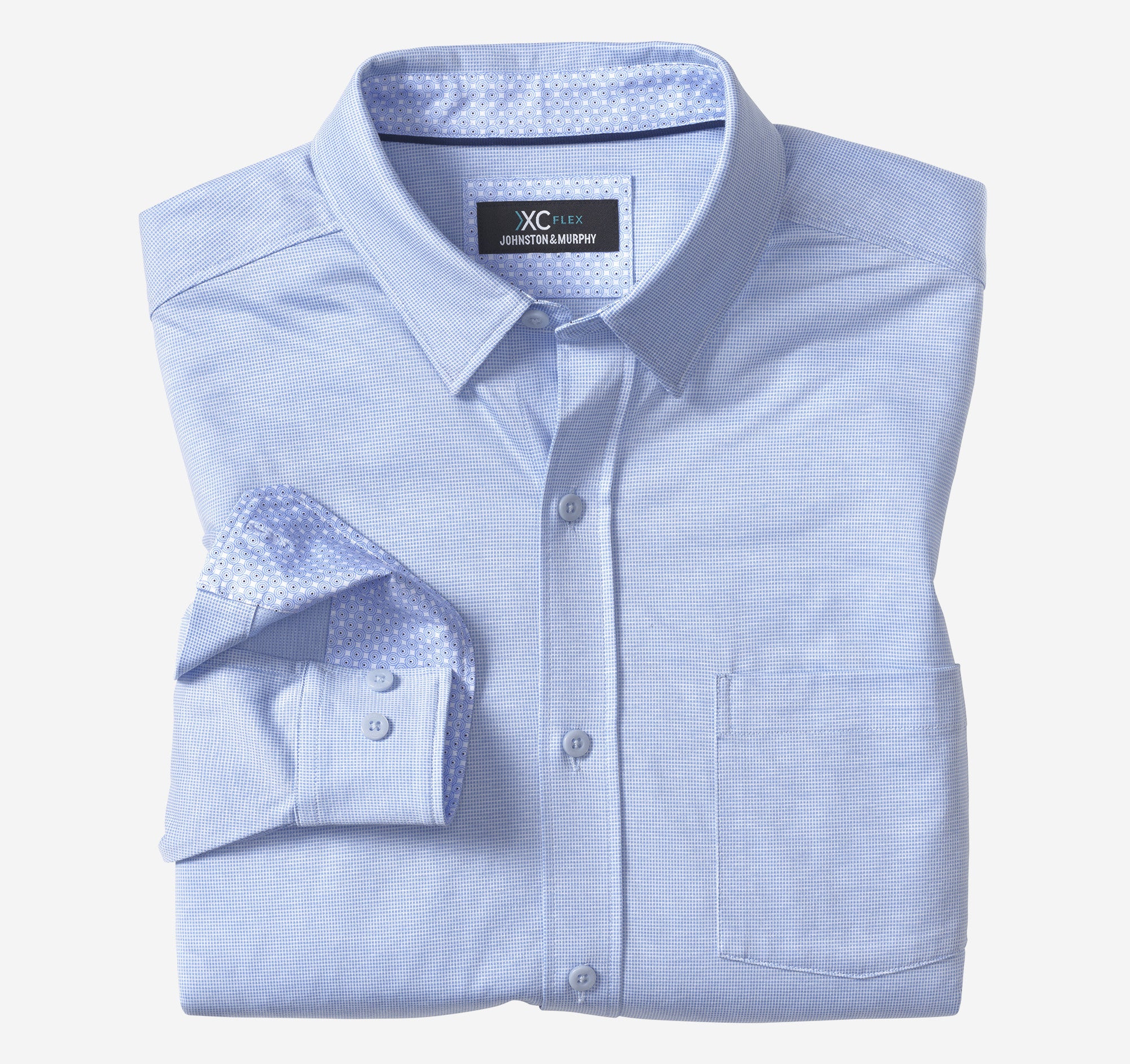Johnston & Murphy XC Flex Stretch Long Sleeve Dress Shirt