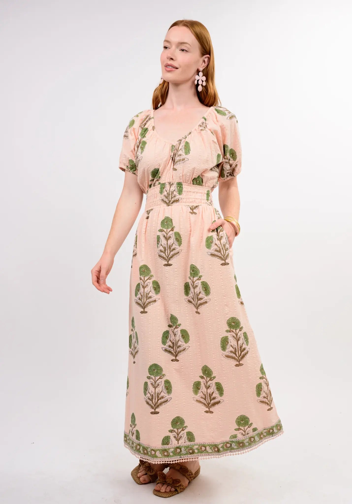 Uncle Frank Seersucker Midi Dress