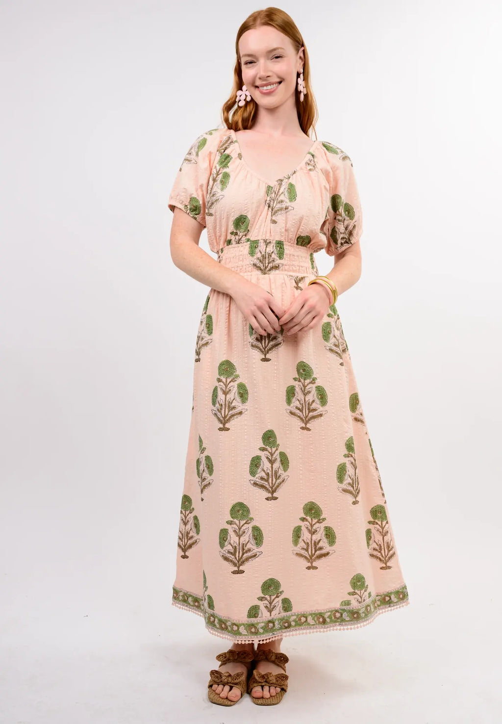 Uncle Frank Seersucker Midi Dress
