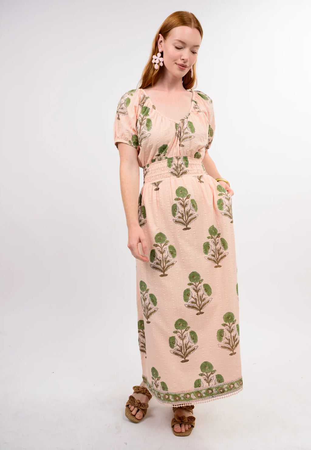Uncle Frank Seersucker Midi Dress