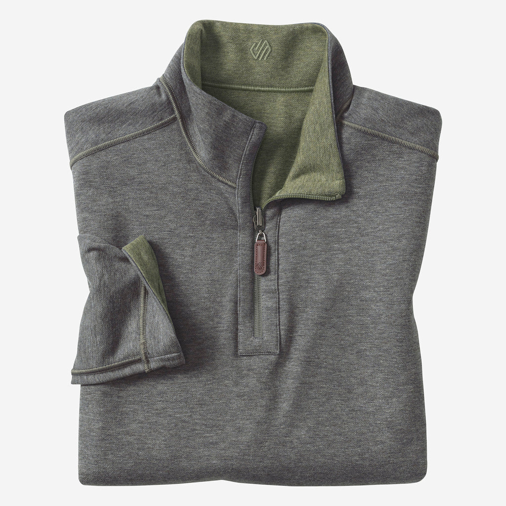Johnston & Murphy Icon Reversible Solid Quarter Zip