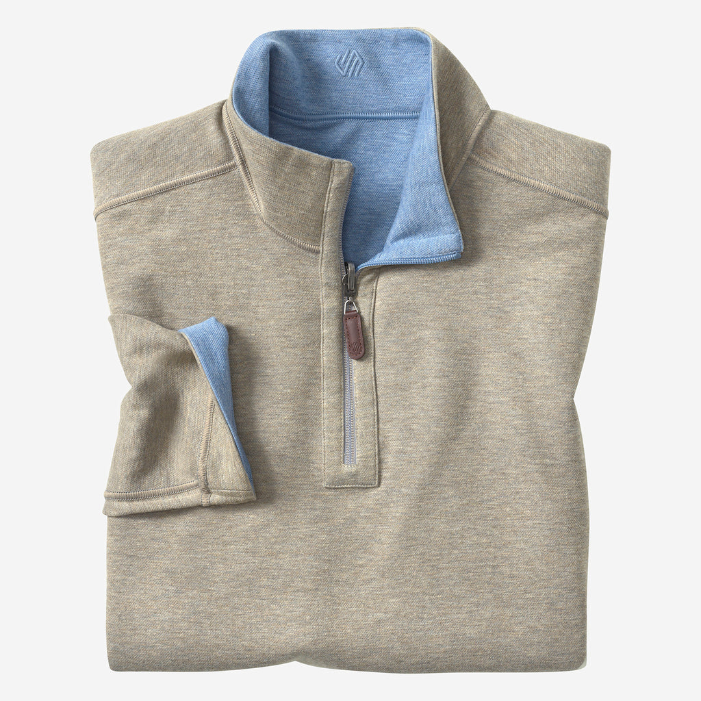 Johnston & Murphy Icon Reversible Solid Quarter Zip