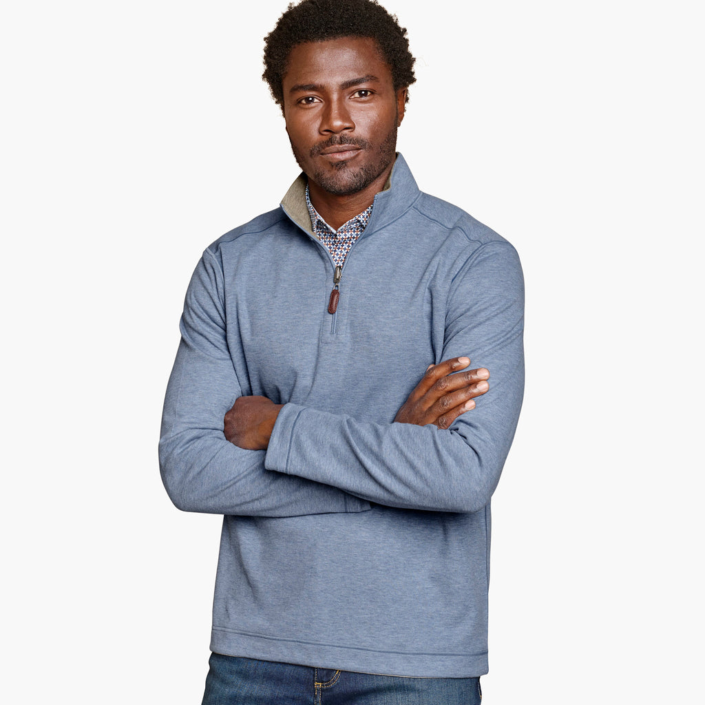 Johnston & Murphy Icon Reversible Solid Quarter Zip