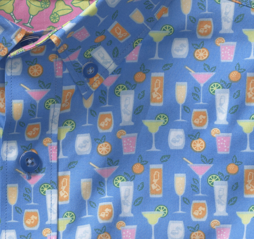 Johnston & Murphy Short Sleeve Printed Cotton Shirt