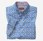 Johnston & Murphy Short Sleeve Printed Cotton Shirt