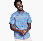 Johnston & Murphy Short Sleeve Printed Cotton Shirt