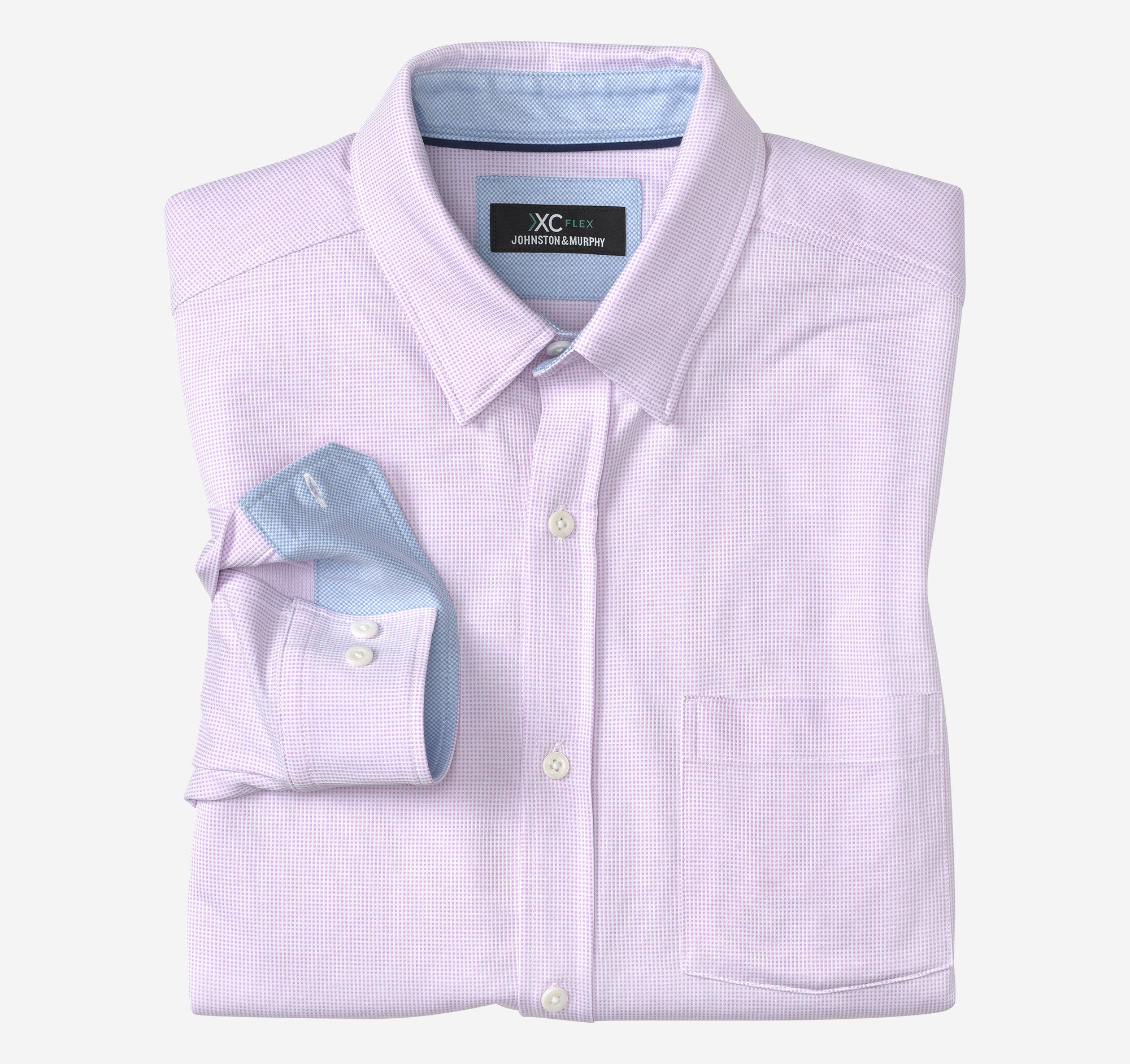 Johnston & Murphy XC Flex Stretch Long Sleeve Dress Shirt