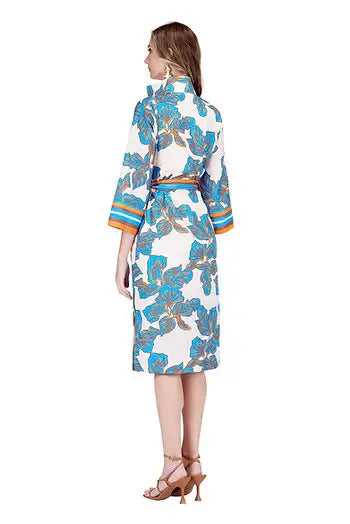 Jade Melody Tam Band Collar Midi Dress