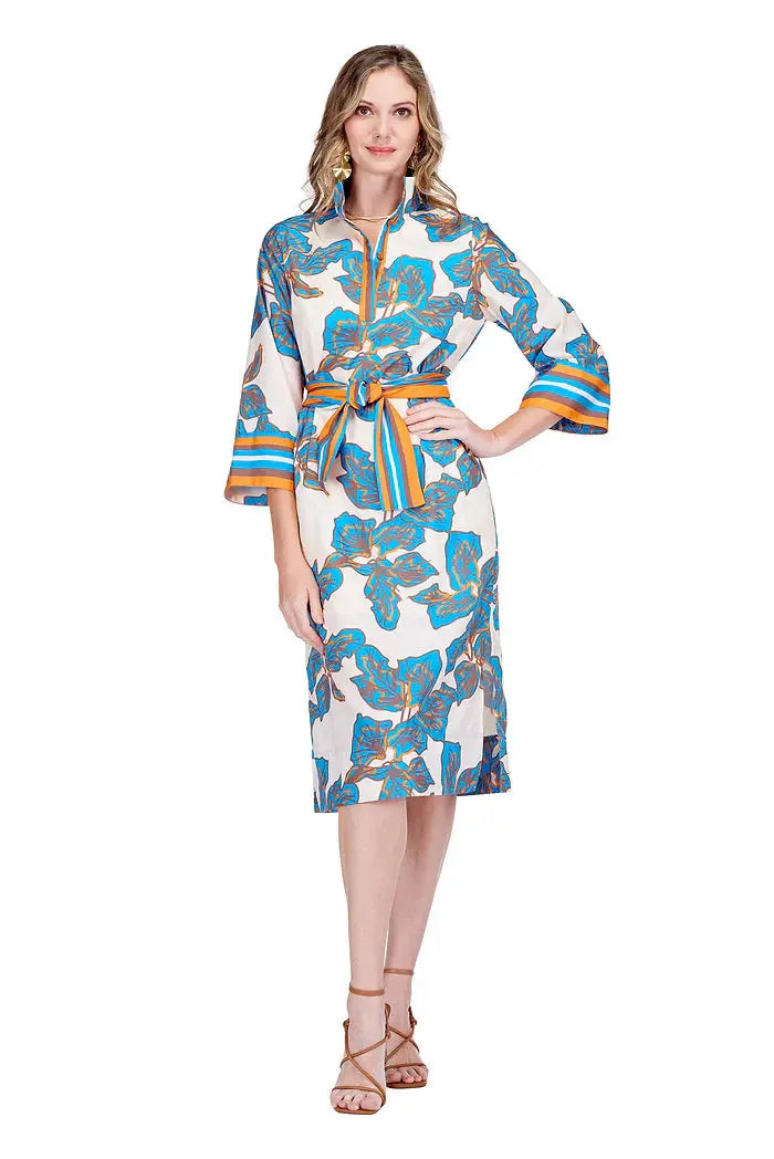 Jade Melody Tam Band Collar Midi Dress