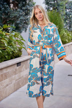 Jade Melody Tam Band Collar Midi Dress