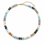 Ellison+Young Color Garden Beaded Necklace – Natural Stone Beads Mix