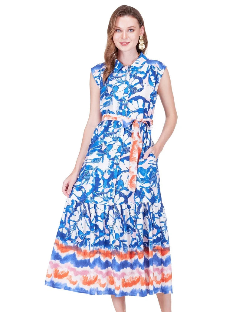 Jade Melody Tam Sleeveless Shirt Dress 50"